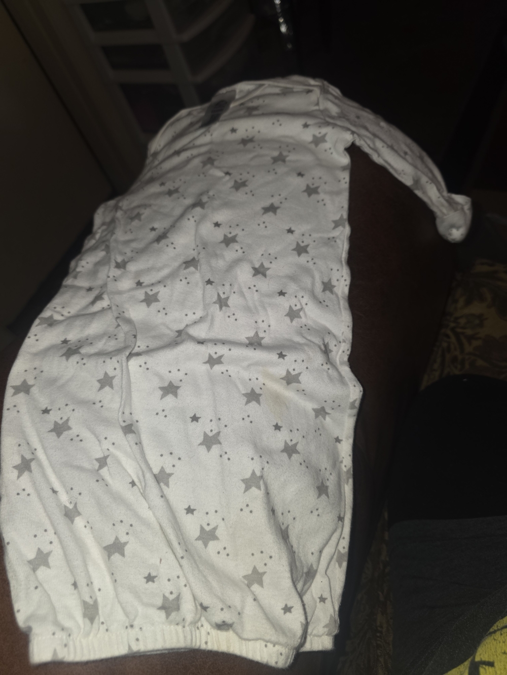 Gerber White Star-Print Sleep Sack Pajamas